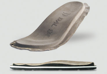 Soft polyurethane inserts coated with leather. Soft polyurethane foam absorbs shock and provides a comfortable step.